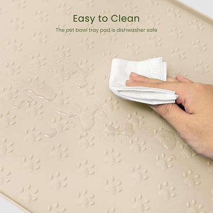PWTAA Dog Food Mat Anti-Slip Silicone Dog Bowl Mat Thicker Pet Placemat - Image 9