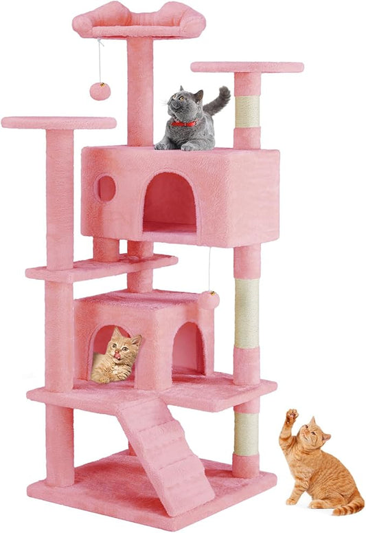 Sweetcrispy 54 Inch Cats Tree Tower, Indoor Cat Condo by Sweetcrispy