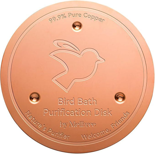 Mellbree Bird Bath Copper Disk, 0.6mm Reinforced 99.99% Pure Copper Cleaning by Mellbree