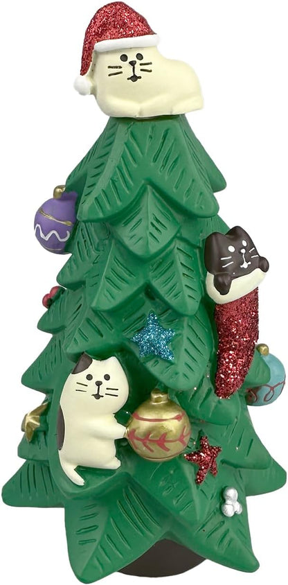 Refintural 5.1 Inch Resin Christmas Cat Tree by Refintural