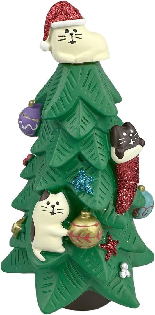 Refintural 5.1 Inch Resin Christmas Cat Tree by Refintural