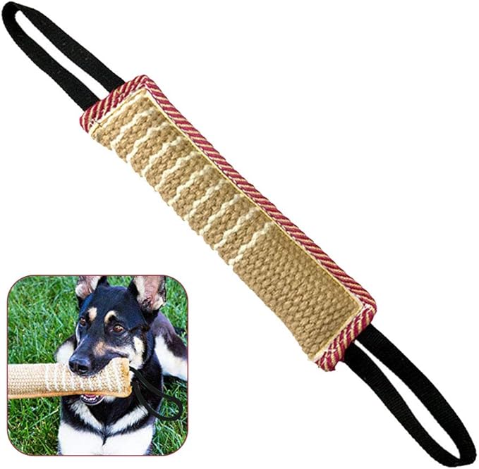 ToLanbbt Dog Tug Toy, Dog Bite Jute Pillow Pull Toy by ToLanbbt