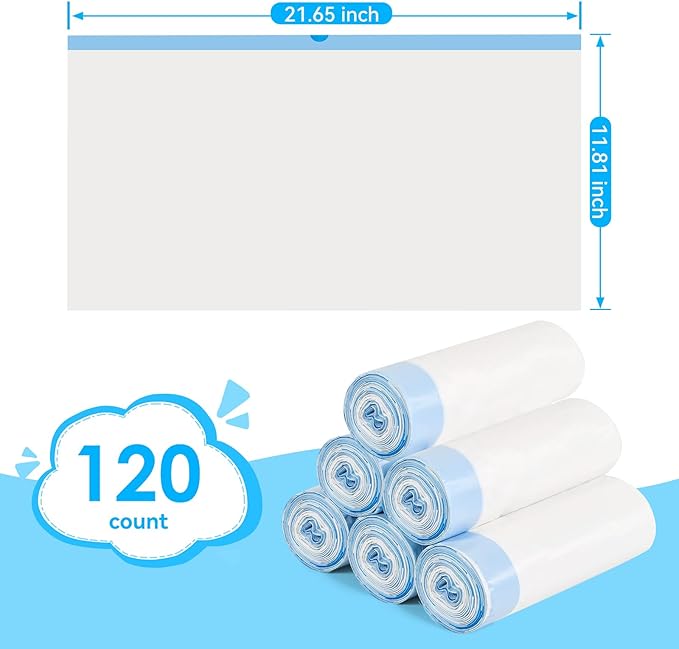 Cat Litter Bags 120 Count, 21.65"x11.8" Drawstring Close Litter Box Liners - Image 4