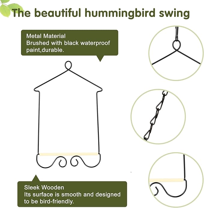 Metal Frame Hummingbird Swings and Perches - Image 6