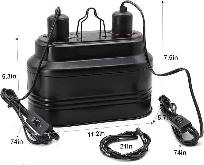 MECESOR Dual Reptile Lamp Fixture - Image 7