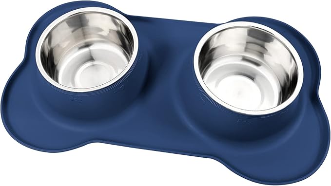 AsFrost Dog Food Bowls Stainless Steel Dog Food & Water Bowl Set by AsFrost