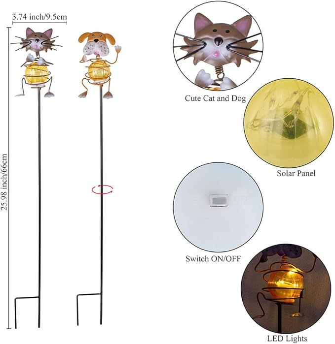 Solar Garden Lights, Decorative Statues Figurine Lights - Image 3