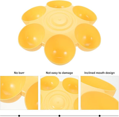Flower-Shaped Multiple Pet Feeding Bowl, Plastic Cat and Dog Feeder - Image 8