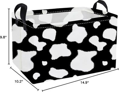 Essme Rectangular Cow Basket, Kids Storage Bins Organizer - Image 2