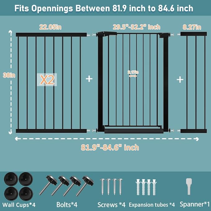 Fairy Baby 38" Extra Tall Baby Gate - Image 2