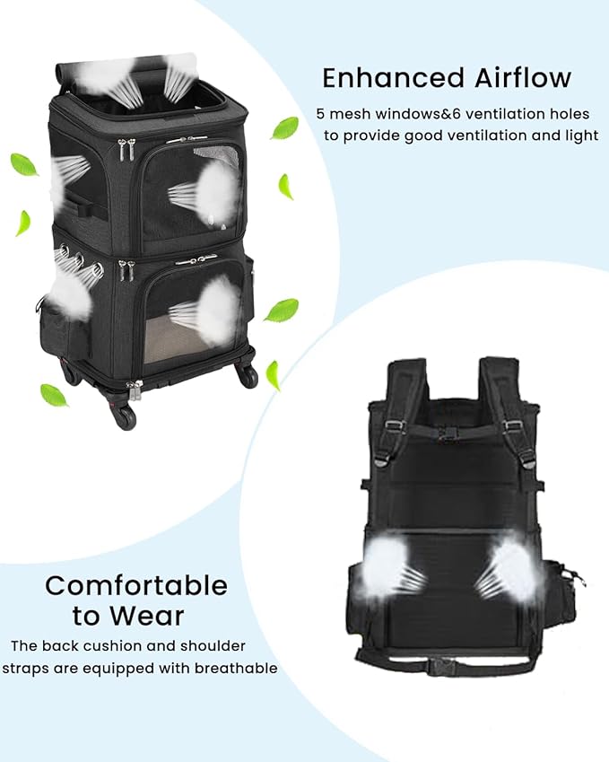 HOVONO Double-Compartment Pet Carrier Backpack - Image 3
