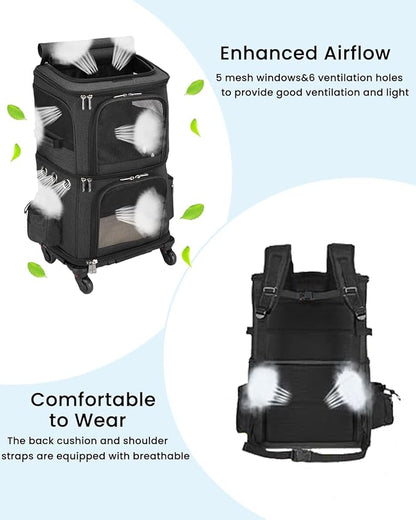 HOVONO Double-Compartment Pet Carrier Backpack - Image 3