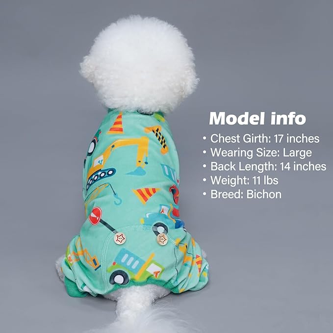 KYEESE Dog Pajamas Stretchy Pet Jammies Coat Comfy Pet Onesie Costume Velvet - Image 5
