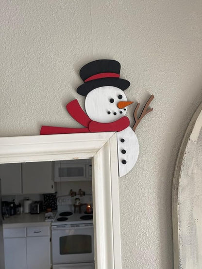 2024 Christmas Door Topper Holiday Home Decor Funny Snowman Santa Claus Top - Image 3