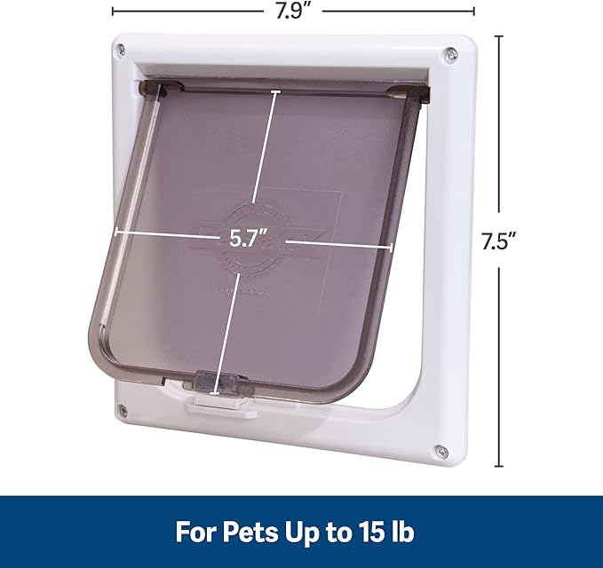 PetSafe Interior Cat Door: 2-Way Locking, Indoor Pet Door Flap-Tinted - Image 6