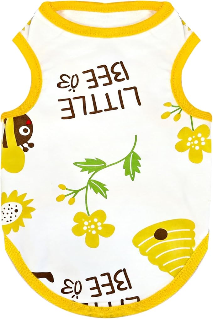 PETCARE Cartoon Dog Shirts for Small Dogs Cute Dog Clothes Yellow Bee Tshirt - Image 9