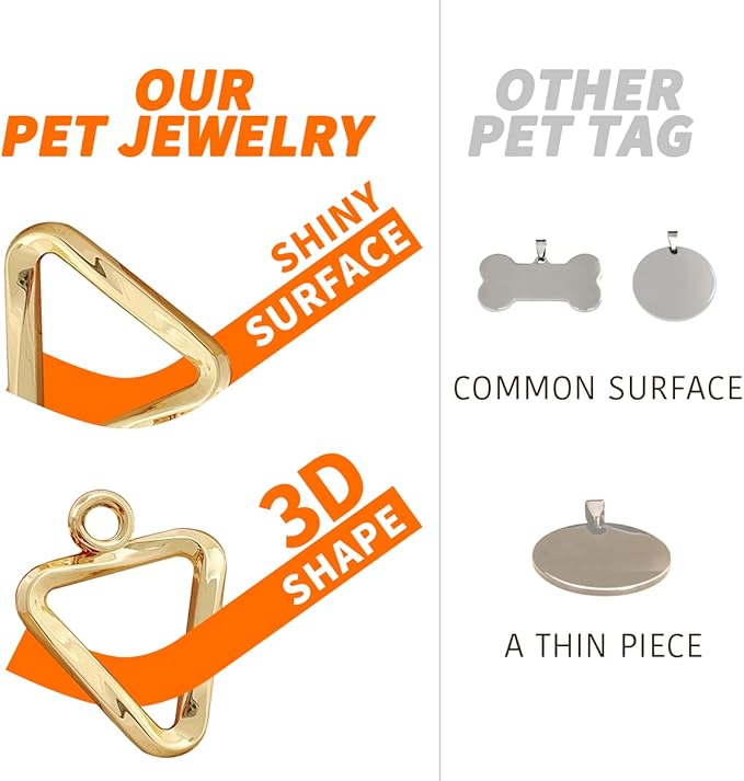 Dogs ID Tags Personalized Double Sided Deep Engraved Cat & Dog Collar Charm - Image 4