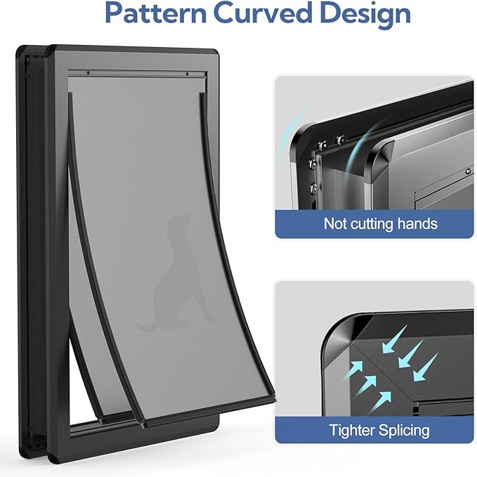 XL Full Enclosed Magnetic Flaps Dog Door, Rustproof Aluminum Alloy Frame - Image 5