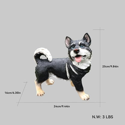 Tri-Color Corgi Dog Garden Statue - Image 4