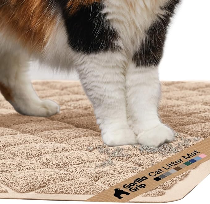 GORILLA GRIP Cat Litter Box Mat, Cushioned Coil Mesh Litter Trapping Mats by Unknown