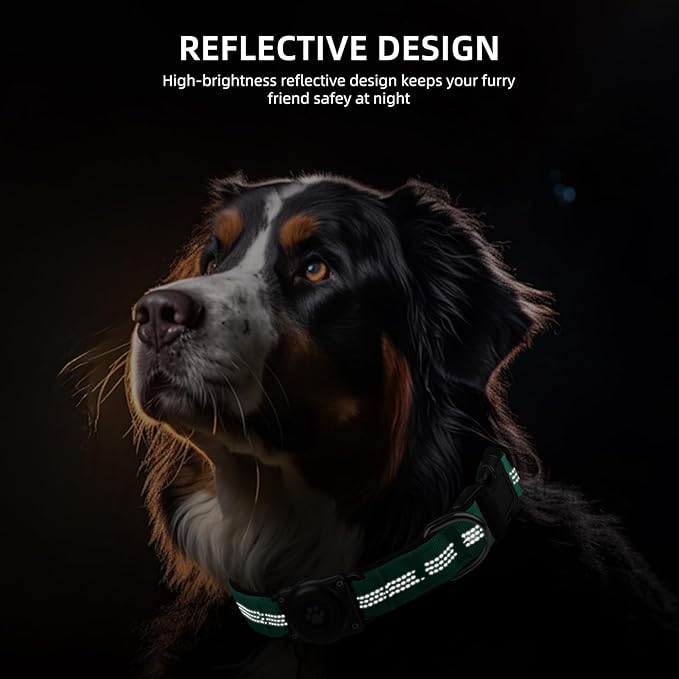 Upgraded AirTag Dog Collar, IP68 Waterproof Air Tag Dog Collar Holder, - Image 4
