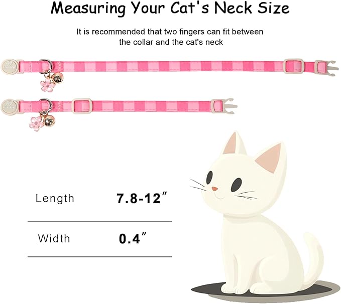 2 Pack Pink Cat Collars - Image 4
