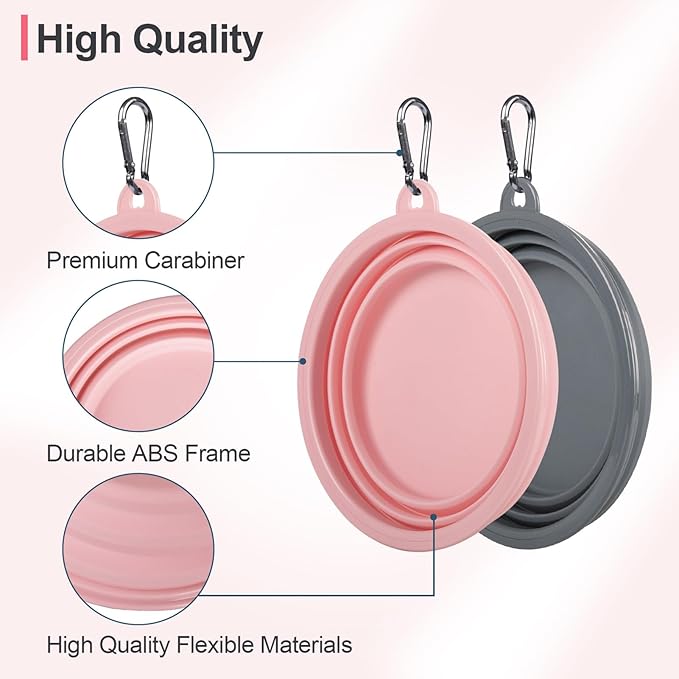 Kytely Collapsible Dog Bowls for Travel, Foldable Pet Food Bowl - Image 4