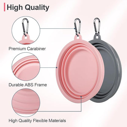 Kytely Collapsible Dog Bowls for Travel, Foldable Pet Food Bowl - Image 4