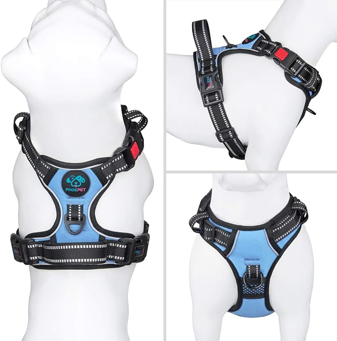 PHOEPET No Pull Dog Harness Reflective Adjustable Vest - Image 2