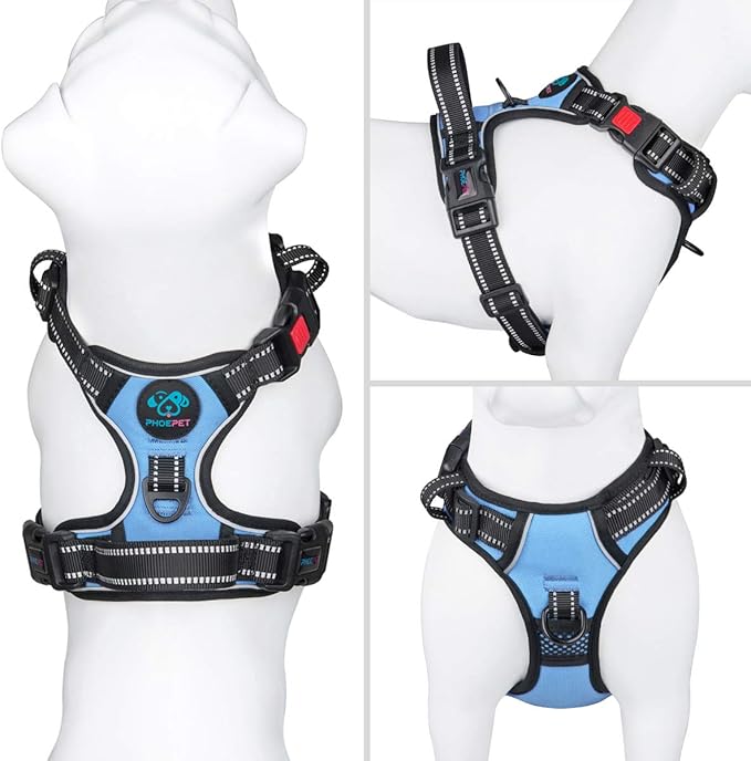 PHOEPET No Pull Dog Harness Reflective Adjustable Vest - Image 2