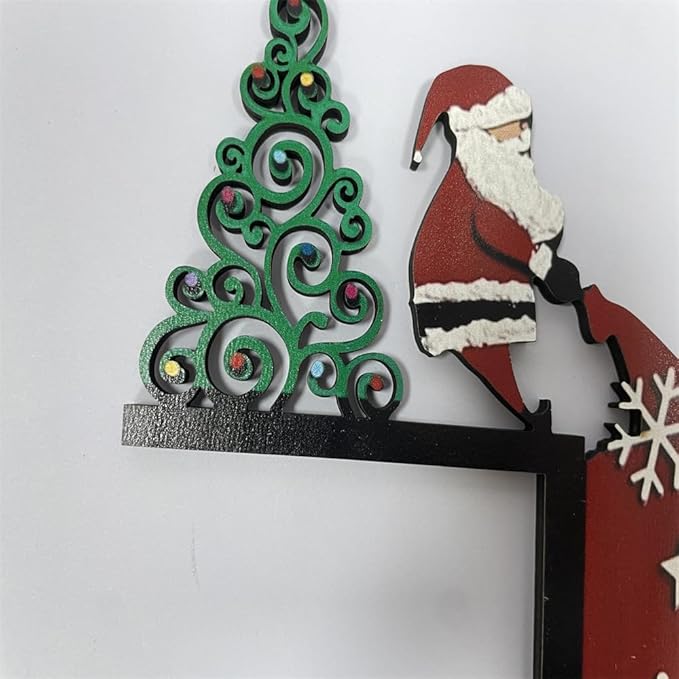 2024 Christmas Door Topper Holiday Home Decor Funny Snowman Santa Claus Top - Image 4
