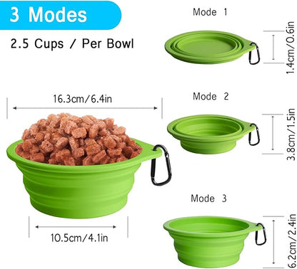 PetBonus 2-Pack Silicone Collapsible Dog Bowls, BPA Free Dishwasher Safe - Image 3