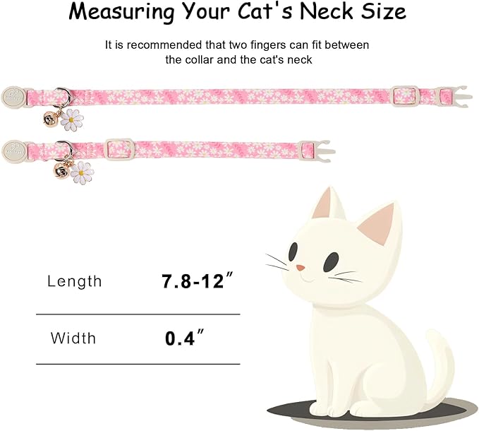 2 Pack Pink Cat Collars - Image 4