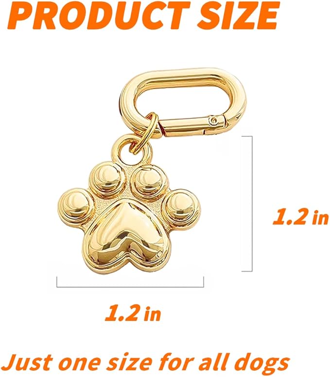 Dogs ID Tags Personalized Double Sided Deep Engraved Cat & Dog Collar Charm Paw - Image 6