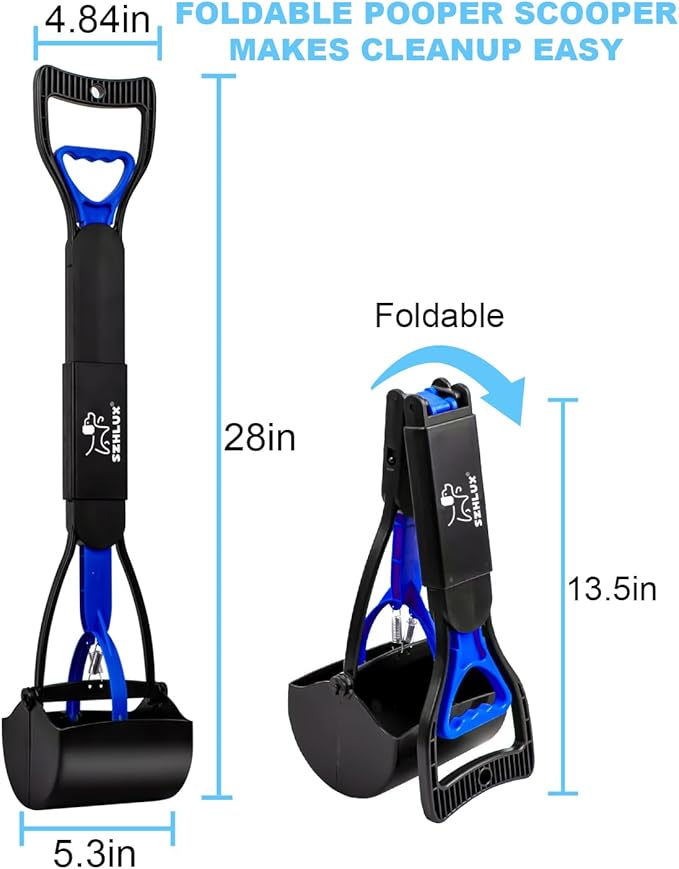 SZHLUX 28" Pooper Scooper, Foldable Dog Pooper Scooper - Image 4