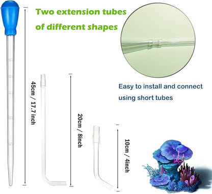 KABASI Coral Feeder Fish Feeder Waste Clean Tool, 50ml Manual Acrylic Pipette - Image 3