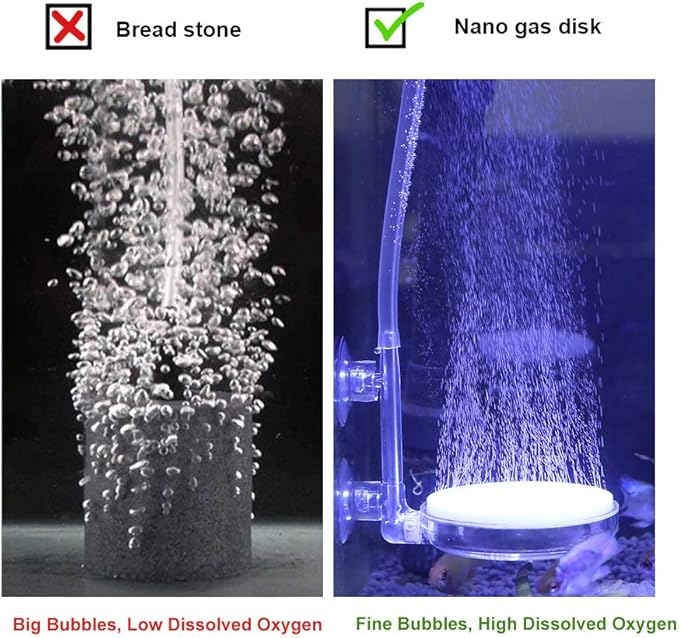Upettools Aquarium Air Stone Fish Tank Nano Bubble Stone Kit - Image 5