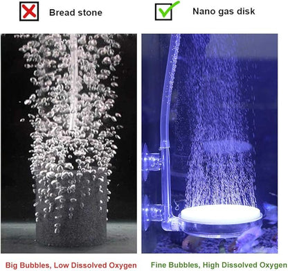 Upettools Aquarium Air Stone Fish Tank Nano Bubble Stone Kit - Image 5