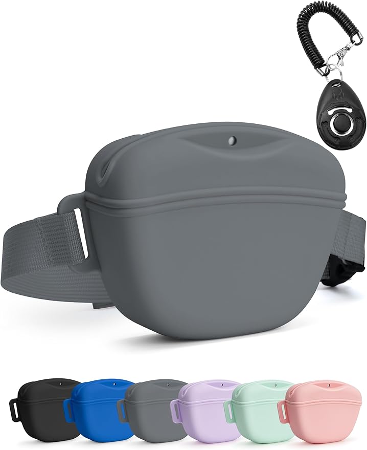 heouvo Dog Treat Pouch with Training Clicker, Upgrade Stronger Magnetic Closure by Heouvo