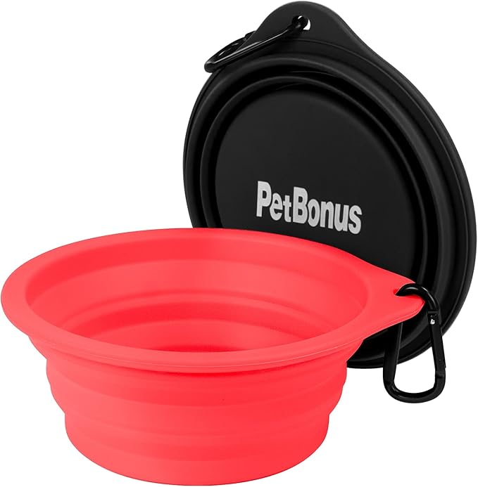 PetBonus 2-Pack Silicone Collapsible Dog Bowls, BPA Free Dishwasher Safe - Image 7