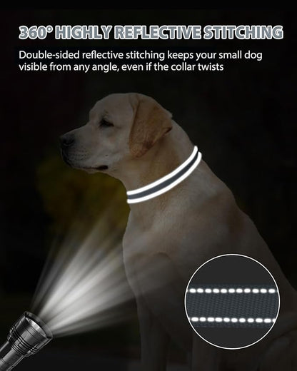 Joytale Dog Collar for Large Dogs, Strong Double-Sided Reflective Nylon Collar - Image 5
