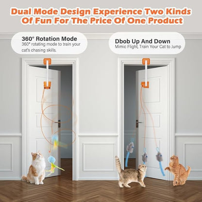 Rechargeable Electric Cat Teaser – Interactive Door Clip Teaser - Image 3