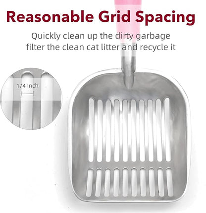 Cat Litter Scoop, Kitty Metal Scooper, Aluminum Alloy Sifter, Kitten Pooper - Image 6