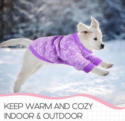 2 Pack Dog Sweaters for Small Dogs Girl Boy Winter Fleece Clothes Warm Soft Dog - Image 4