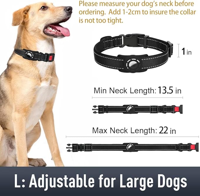 AirTag Dog Collar with AirTag Holder Compatible - Image 6