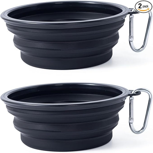 Dog Bowl Pet Collapsible Bowls, 2 Pack Collapsible Dog Water Bowls by SLSON