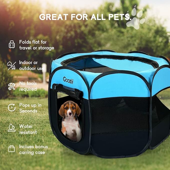 GOOZII Portable Dog Playpen Indoor Outdoor, Collapsible Pet Dog Playpen - Image 4