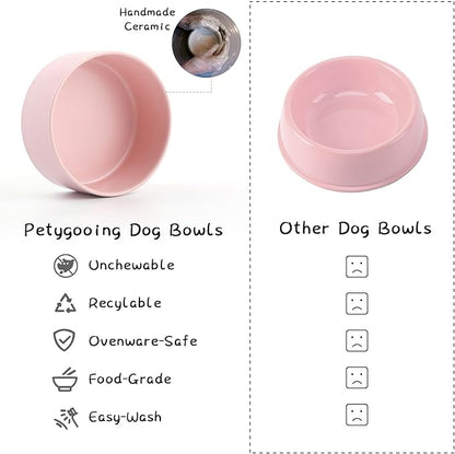 Petygooing 28 OZ Pink Elevated/Raised Ceramic Dog Bowl - Image 5