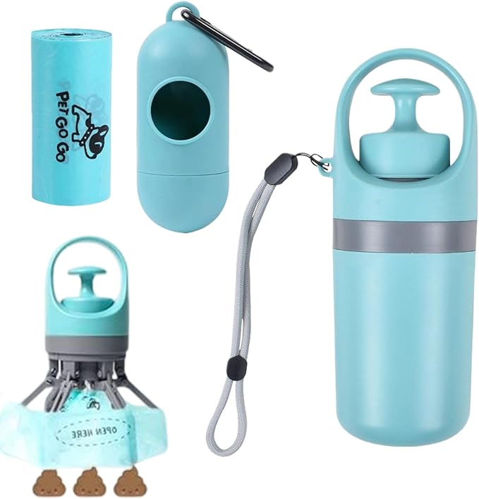 Pet Waste Scooper, Portable Claw Grabber Tool, Poop Bag Dispenser Included by Unknown
