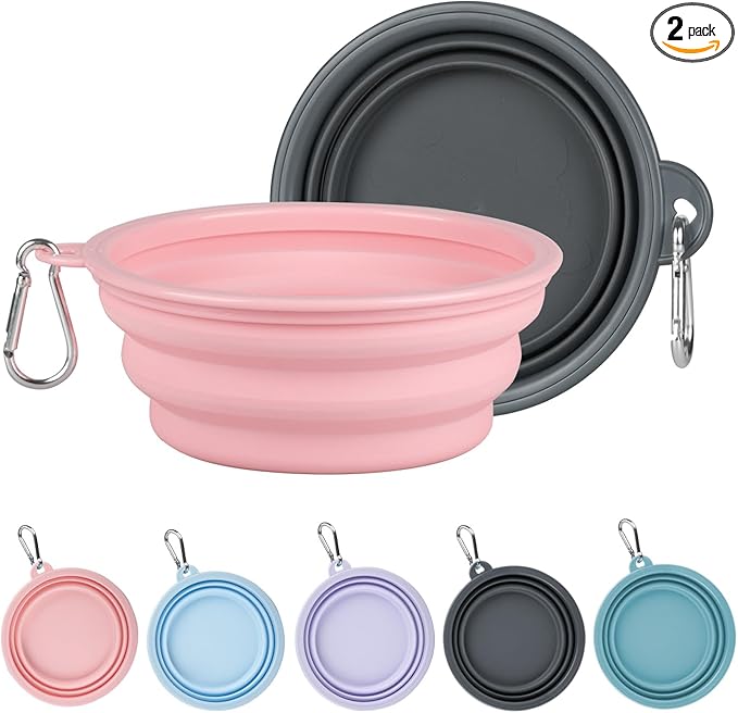 Kytely Collapsible Dog Bowls for Travel, Foldable Pet Food Bowl by Kytely